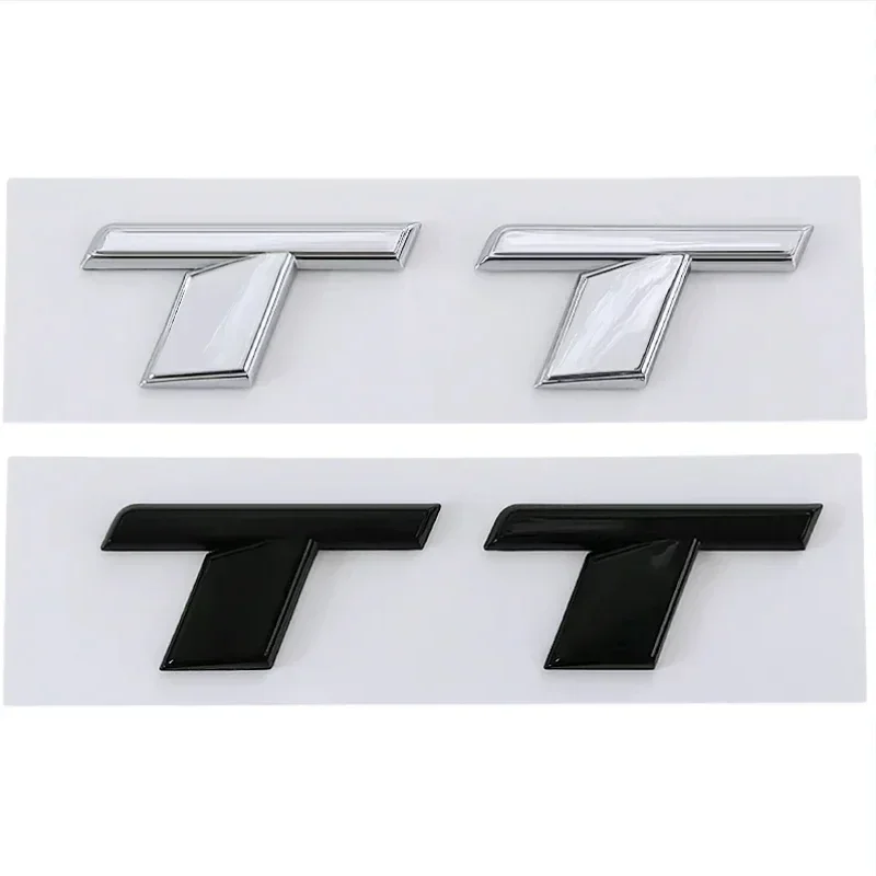 

3D ABS Chrome Black TT Logo Car Rear Trunk Emblem Badge Sticker Decals for Audi TT RS MK1 8N 8J MK3 8S MK2 Accessories