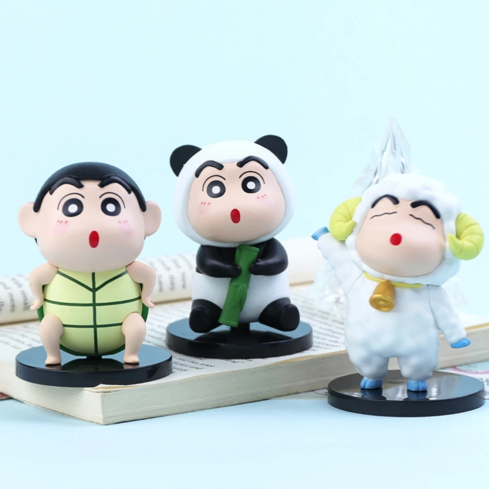 10CM野原しんのすけフィギュアクレヨンしんちゃんアニメ女装アニメーションモデルギフトコレクション装飾装飾品PVC