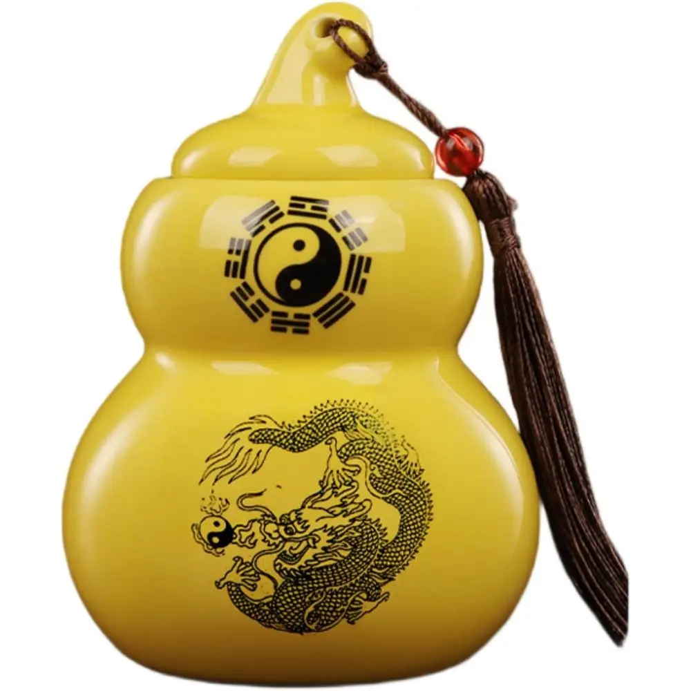 

Solid Brass Fire-Resistant Dragon Gourd Bottle - Feng Shui Wealth & Luck Decor for Home & Kitchen