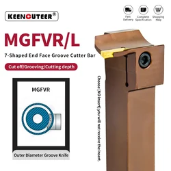 MGFVR/L 7-shaped face groove cutter MGFVR320/325 double head Processing range 22/30/50/400 carbide insert MGMN300 slotting tool