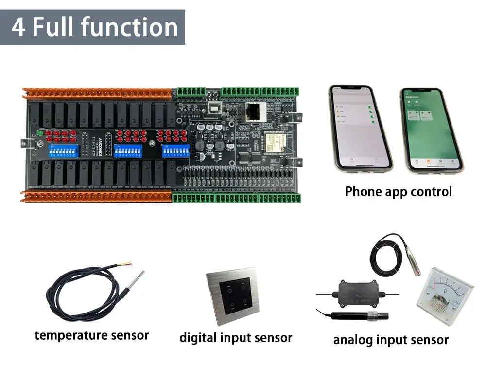 ESP32 K型熱電対24チャンネルリレーモジュールA24（ESPHomeによるホームアシスタント用）
