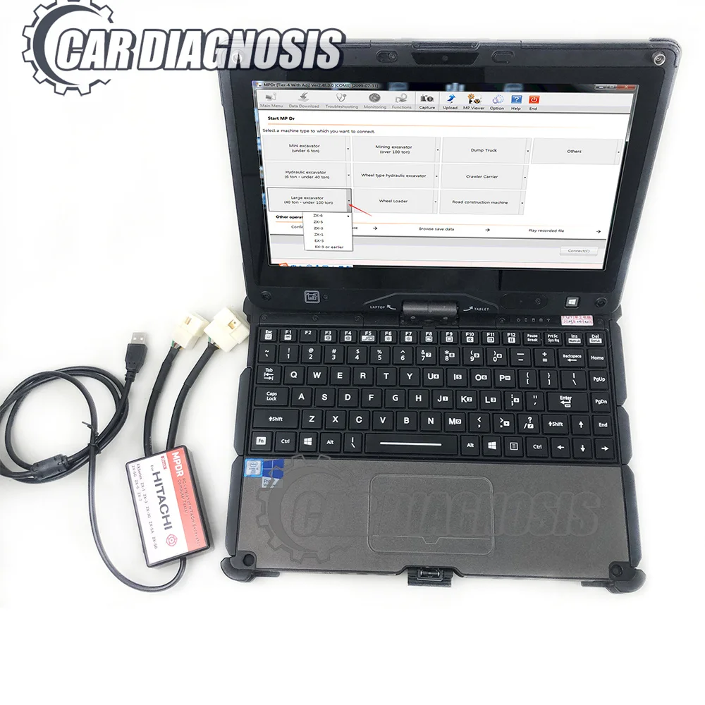 

for hitachi excavator dump truck AC-2 loader road construction MPDR MP dr ZX-3 ZX-3G ZX-5A ZX-7 ZX-5G ZX-5B ZX series+laptop