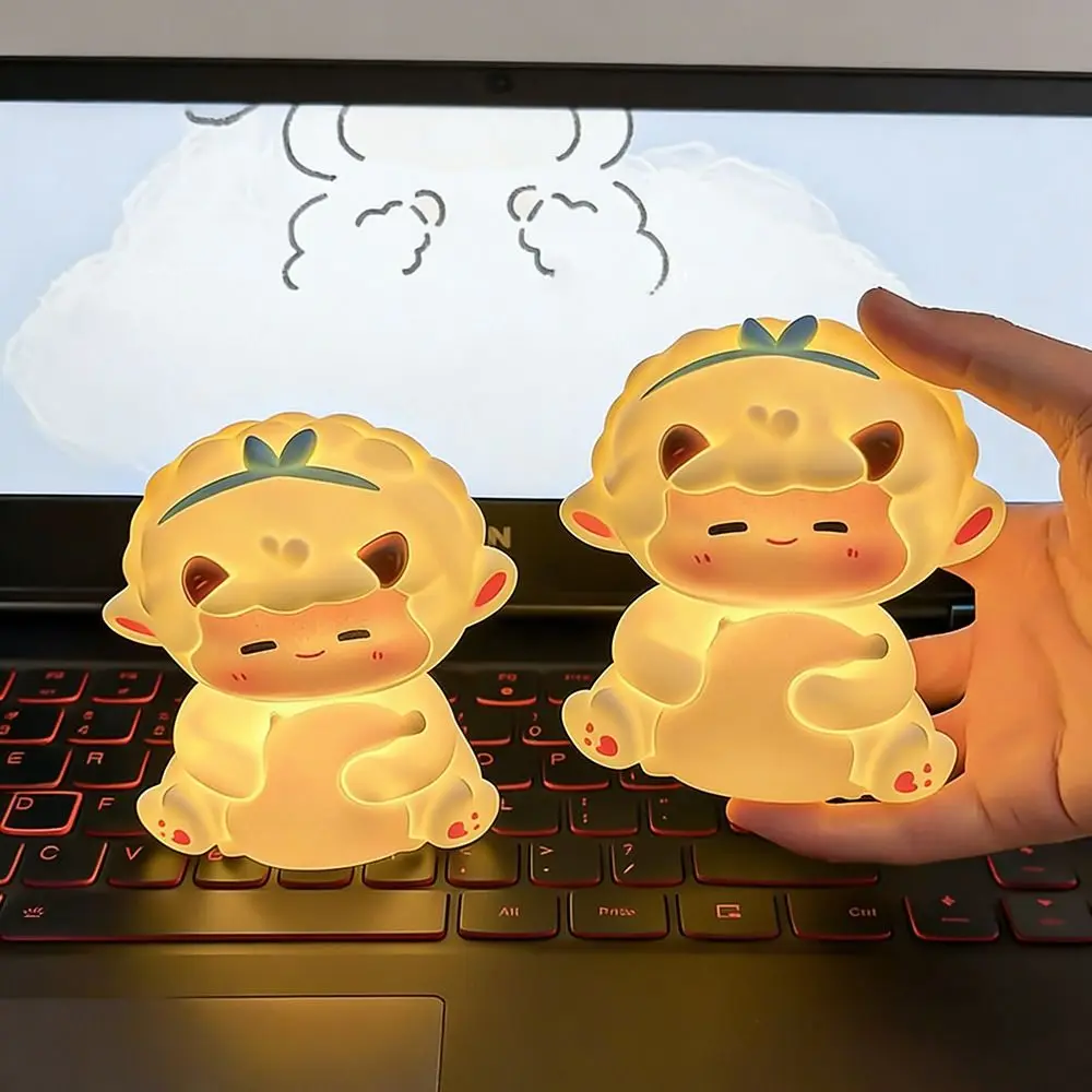 

New Cartoon Sheep LED Night Light Soft Lighting Creative Sleeping Light Bedside Lamp Children's Gift Ornament
