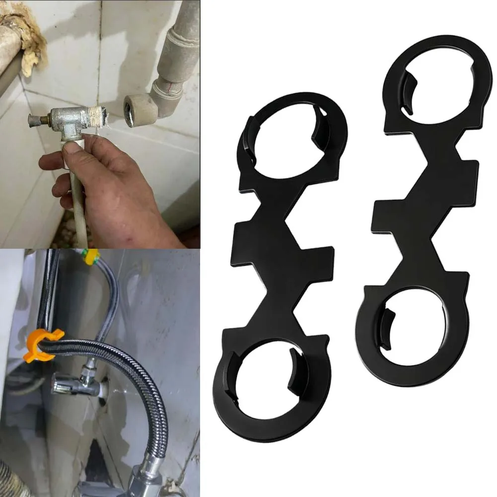 Two-Piece Heavy-Duty Iron Wrench for Shower For Valve Assembly Disassembly and Hose Nut Tightening Applications