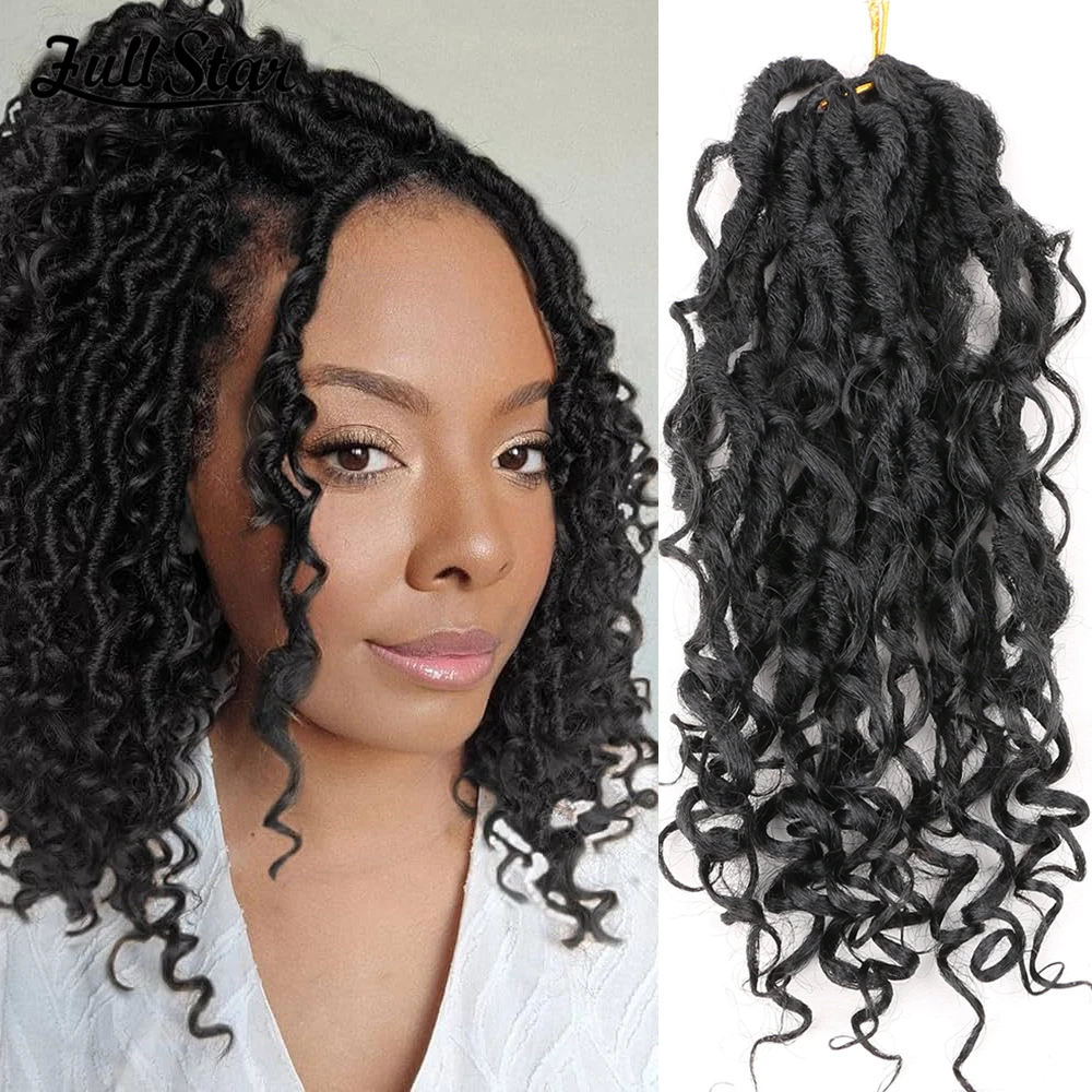 Goddess Faux Locs Crochet Hair for Women, Long Goddess Locs Crochet Hair, Synthetic Boho Style Locs, River Hair with Curly Ends