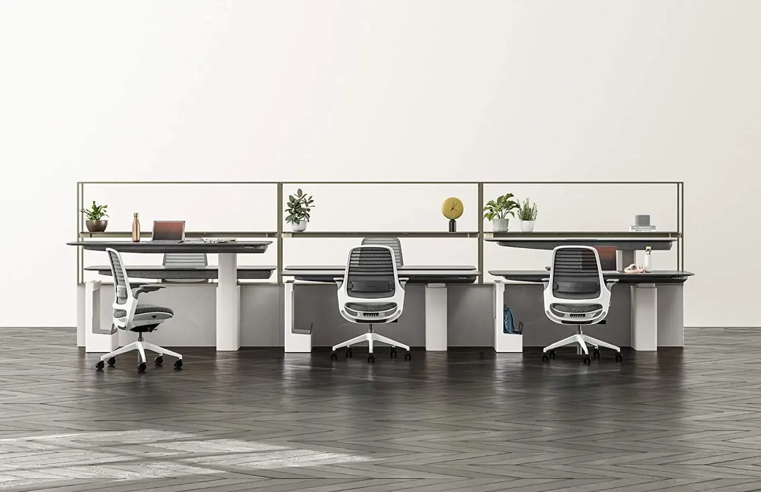 Steelcase Series 1 sedia da ufficio-sedia da lavoro ergonomica con ruote per moquette-aiuta a sostenere la produttività-attivata dal peso