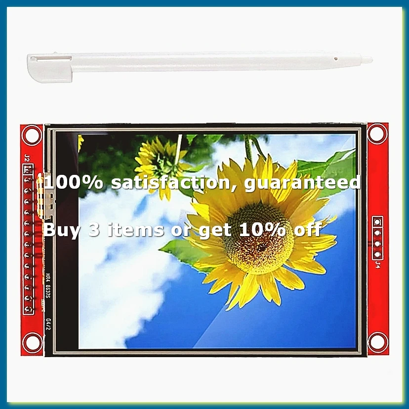 3.2Inch ILI9341 SPI TFT LCD Display Touch Panel 320X240 TFT LCD Touch Screen 5V/3.3V STM32 Display Module with Touch Pen-A62I