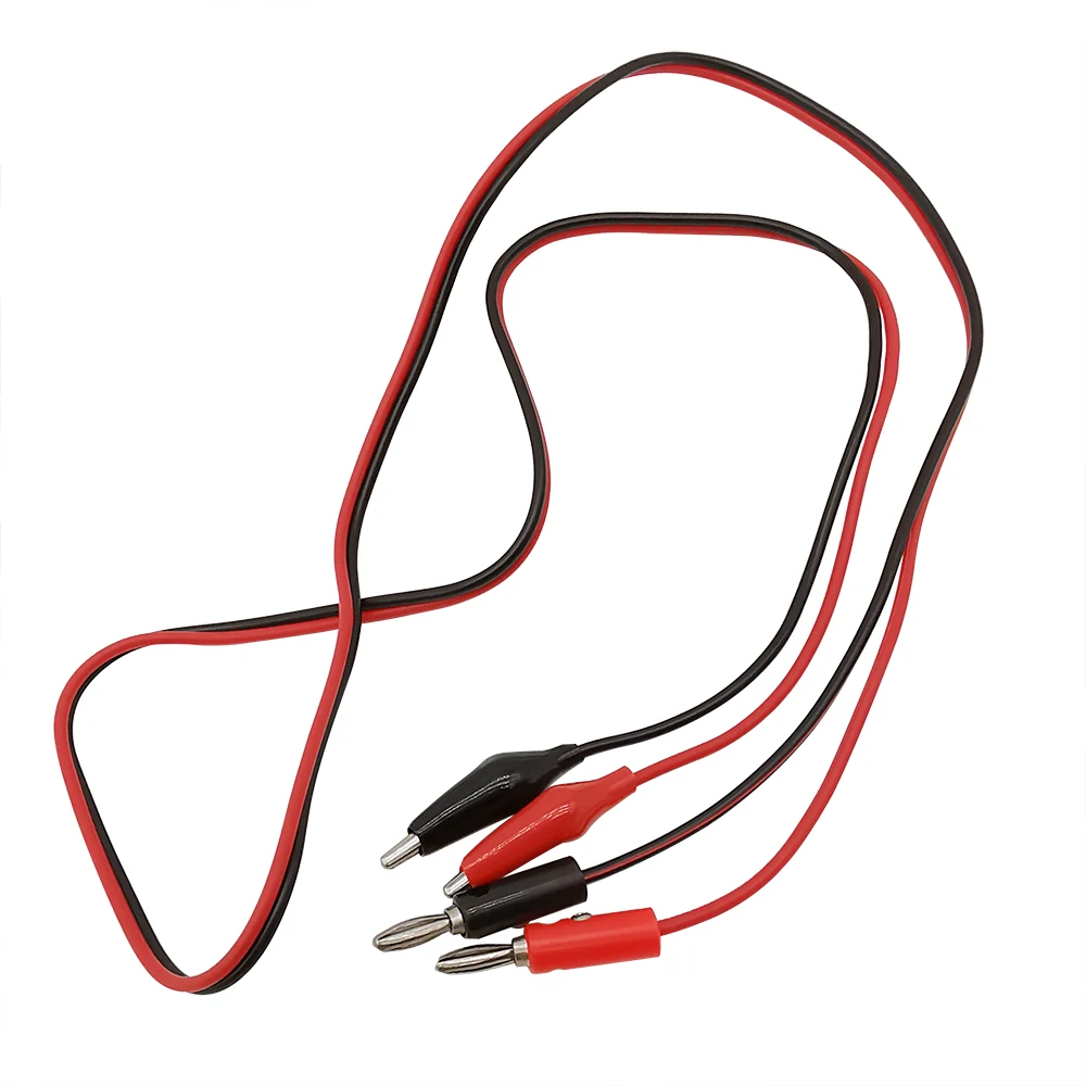 1Pcs Dual Alligator Clips to Banana Plug Test Cable Lead Tester Probe 35mm Crocodile Clip for Multimeter Measure Tool