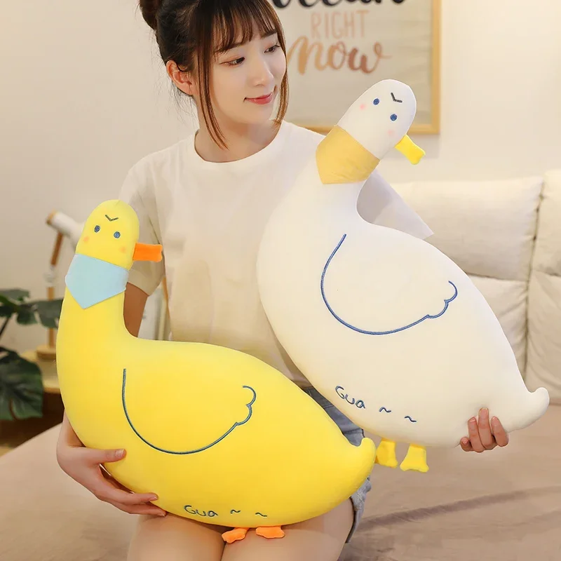 40/50CM Cute Love Your Teeth Plush Toys Lovely Duck Tooth Decay Clock Pillow Stuffed Soft Cushion for Kids Baby Habit Gifts