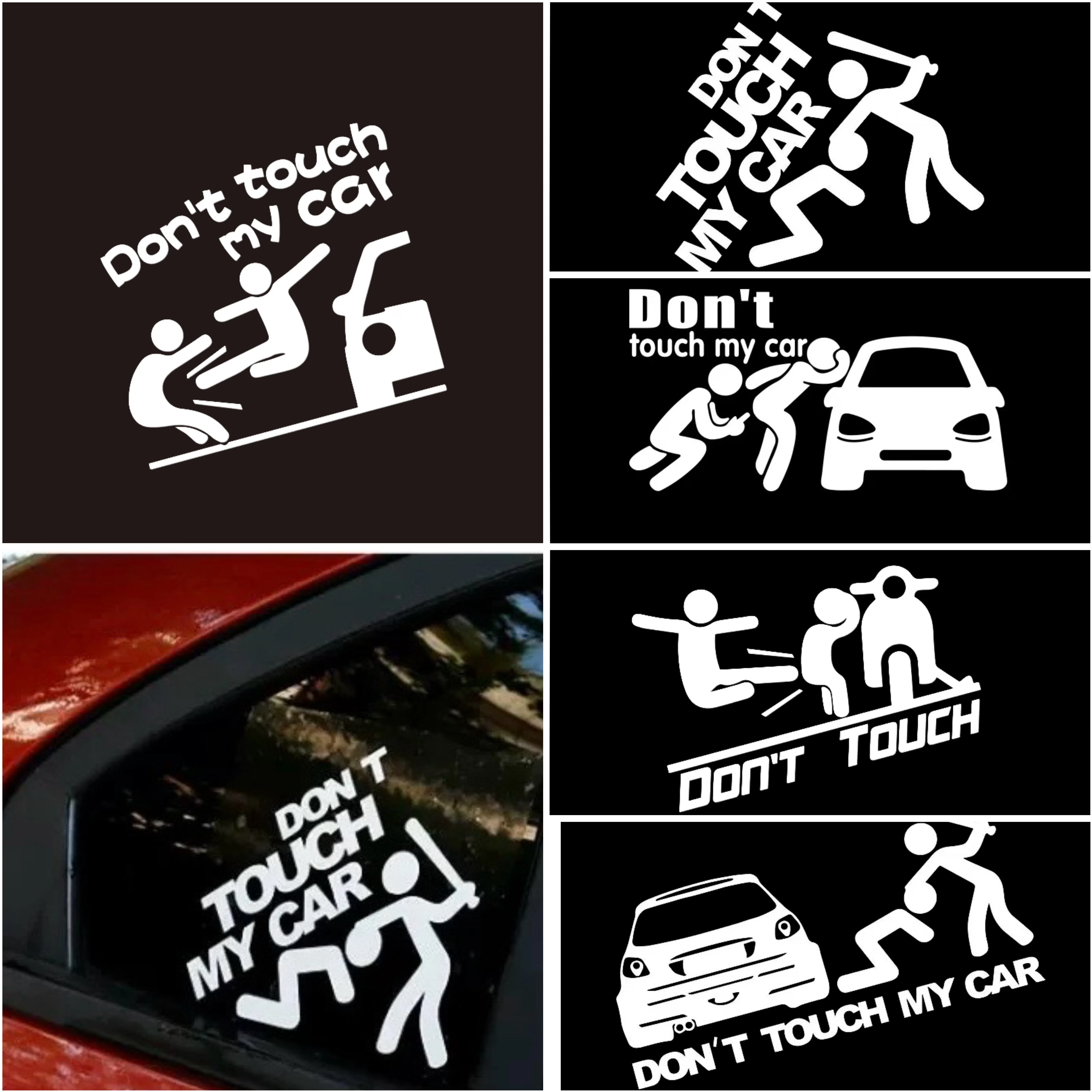 

Reflective Car Stickers "Do Not Touch" Waterproof Sunproof, UV Resistant Decals for Auto Body Motorcycle Helmet