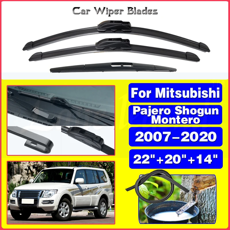 

Front Rear Wiper Blades For Mitsubishi Pajero Shogun Montero V80 V87 V93 V97 2007-2020 Windshield Windscreen Window Accessories