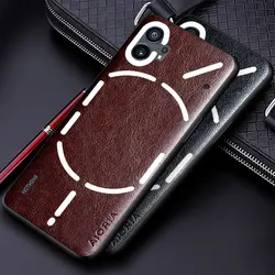 Luxury leather Case for Nothing Phone 1 2 funda Business solid color Soft TUP&Hard PC Phone cover for nothing phone (1) case