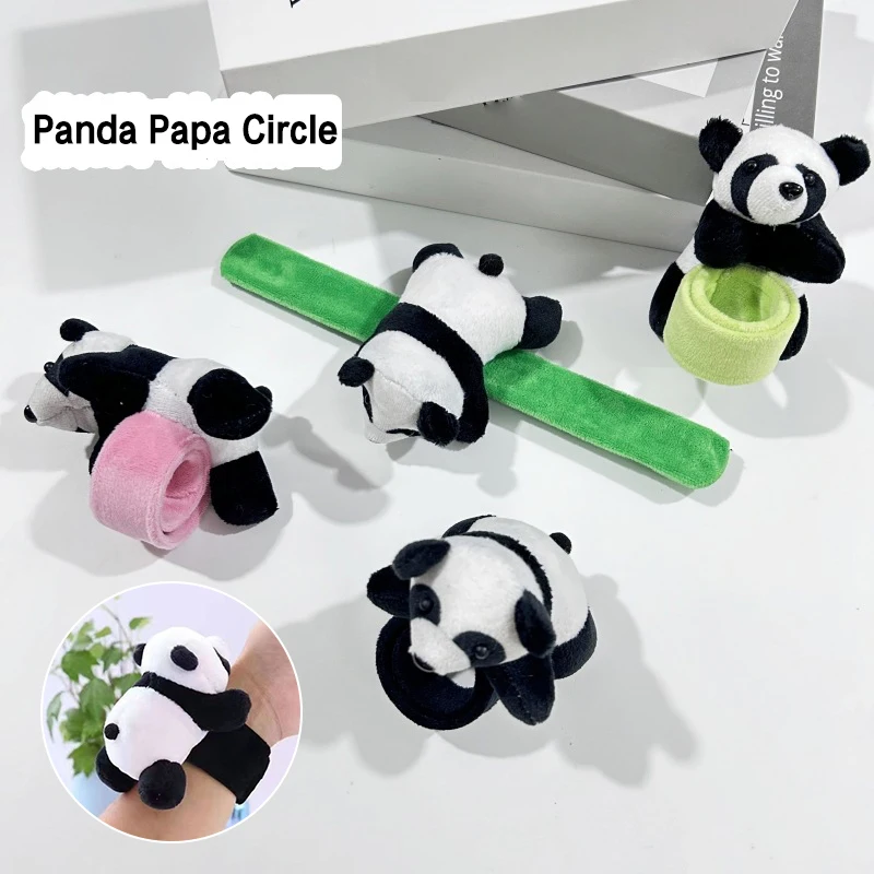 Panda Clap Circle Toys Slap Snap Wrap Wristband Bracelet Capybara Plush Hand Ring Fun Pop Circles Kids Christmas Gift