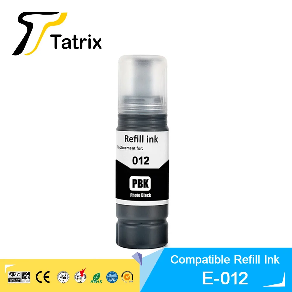 Imagem -06 - Tinta Compatível do Reenchimento de Tatrix 011 012 para a Tinta Baseada Água da Garrafa T011 T012 Compatível Epson Ecotank L8160 L8180 da Cor de Epson.