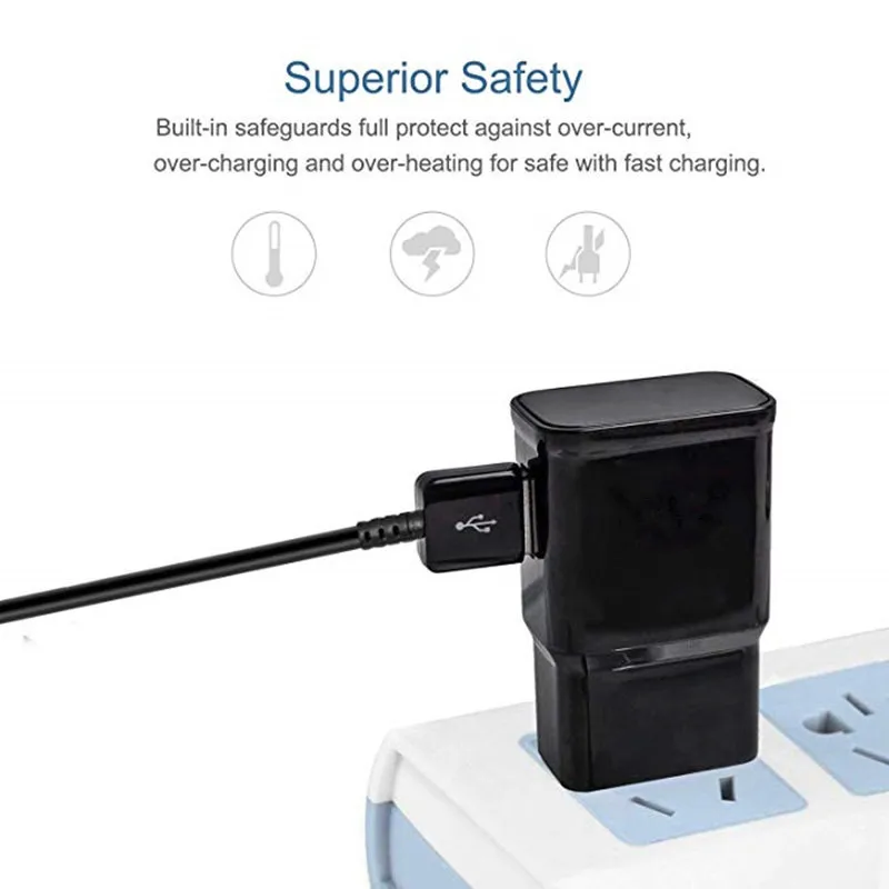 Travel USB Charger+Micro USB Charging Cable For Samsung Galaxy A6 Plus J3 J4 J6 J7 J8 2018 J1 J2 J5 Pro 2016 2017 Charger