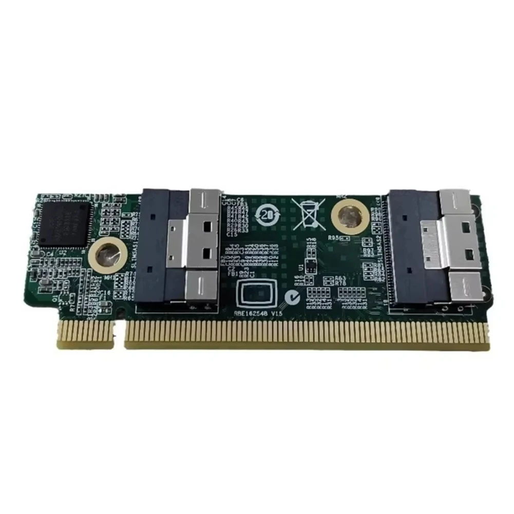

B94A SFF-8654 Extension Card to PCIe X16 Converters Supports SFF-8654 to PCIe Interfaces Convert Card Adapters for 1U Server