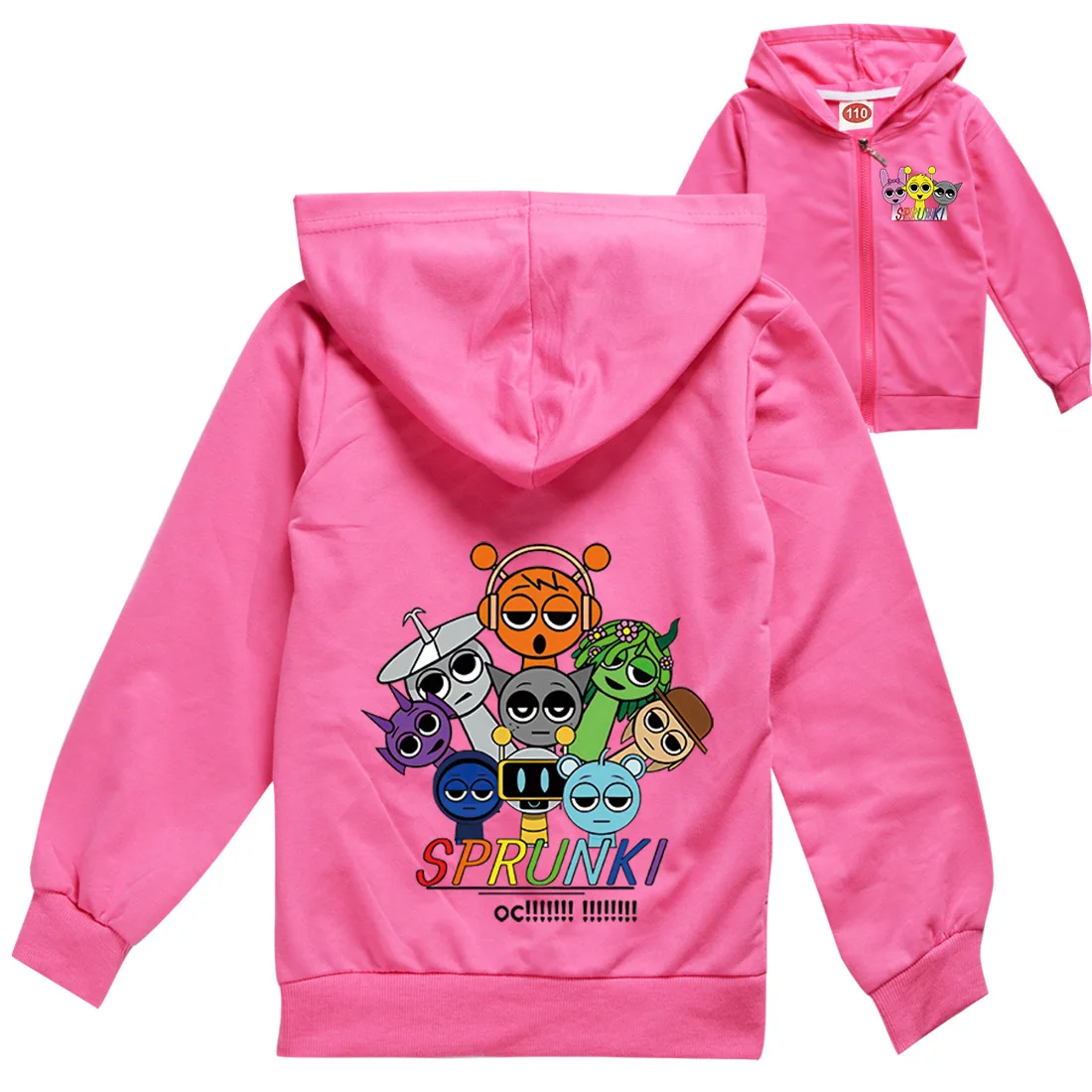 Sprunki Cartoon zipper Jackets Baby Girls Game Incredibox Casual Jacket Children Tops Clothes Boys Autumn Kids Sportswear 2-16Y