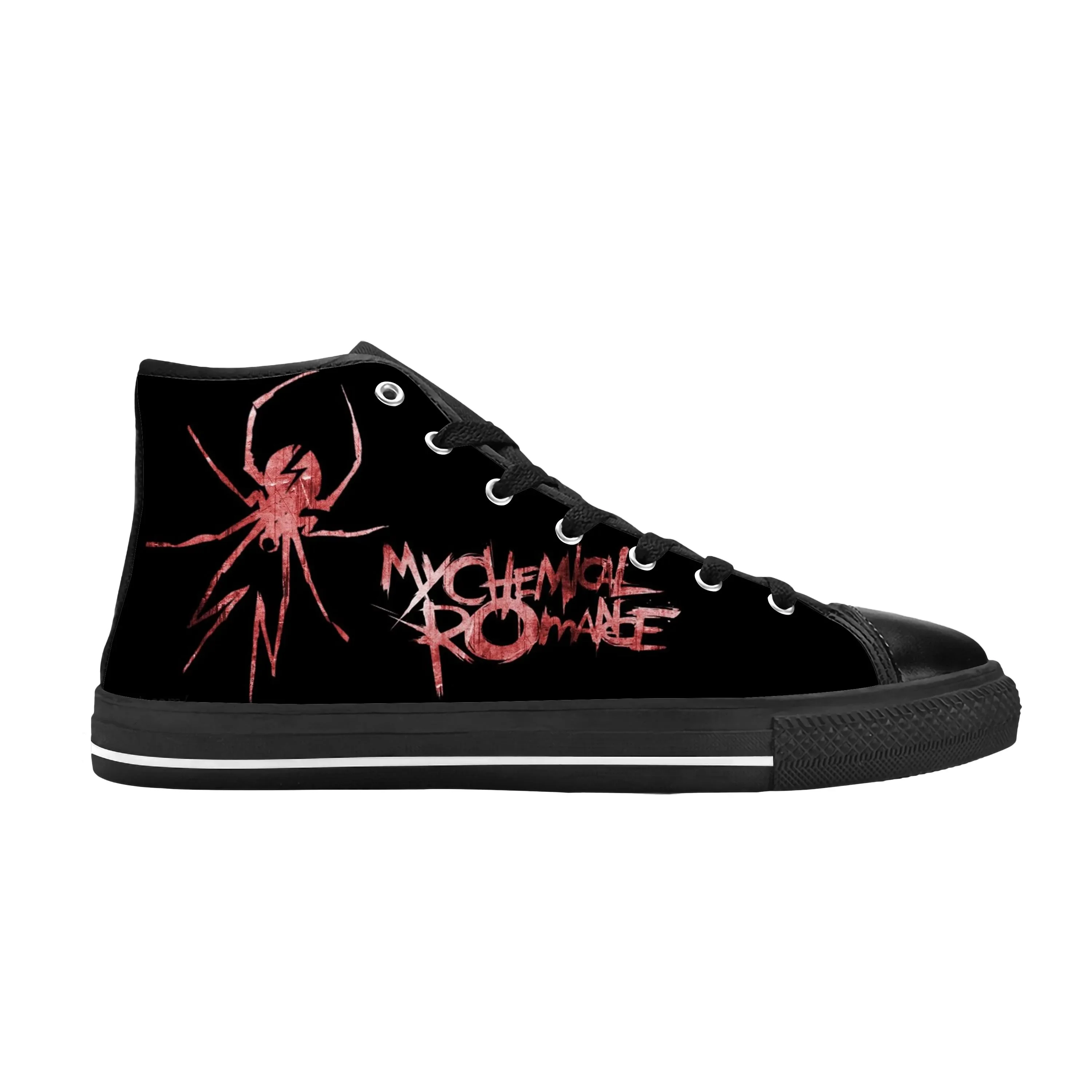 My Chemical Romance Mcr czarne paradne zespół rockowy odzież na co dzień buty wysoki Top wygodne oddychające buty sportowe męskie/damskie z nadrukiem 3D