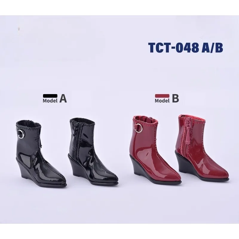 

TCT-048 1/6 Scale PU Leather Pointed End High Heels Toy Figures Hollow Shoes Model for 12'' Female Soldier Body Ornament