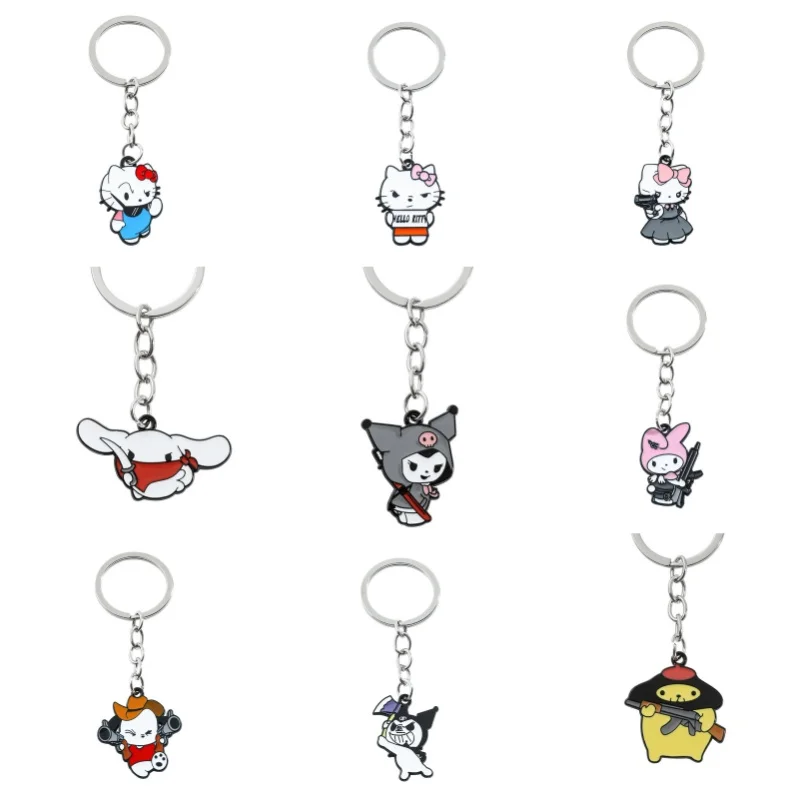 

Cute Hello Kitty Keychain Toy Kawaii Cartoon Anime Women Fashion Accessories Desktop Decoration Student Girls Gift Wholesale