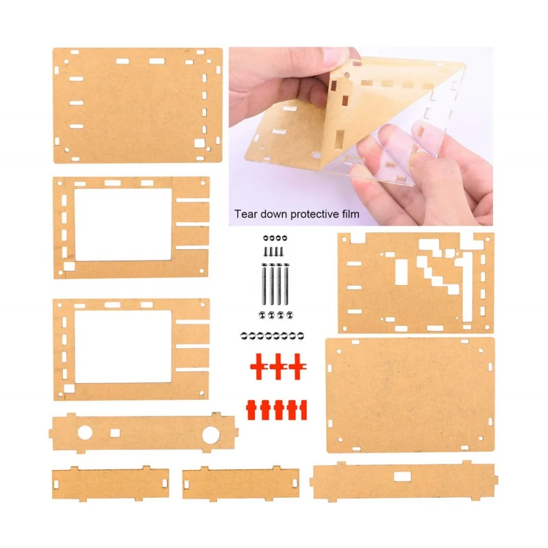 Fully Assembled Digital Osciloscope, 2.4-inch TFTde LCD Screen, Sondealligator Test, acrylic case