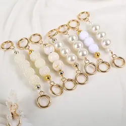 Stylish Pearl Beaded Shoulder Bag Mobile Phone Chain Bag Hanging Chains Extension Bag Chain Handbag Bag Belts Bag Chain Strap