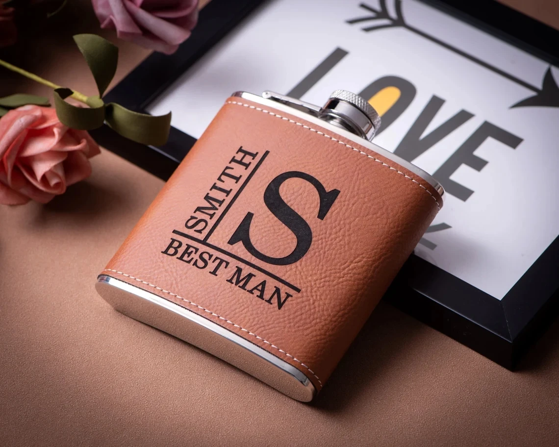 Personalized Flask for Men, Custom Groom Flask Gifts, Groomsmen Flasks, Groomsmen Gifts, Best Man Gift, Mens Gift, Dad Gift, Boy