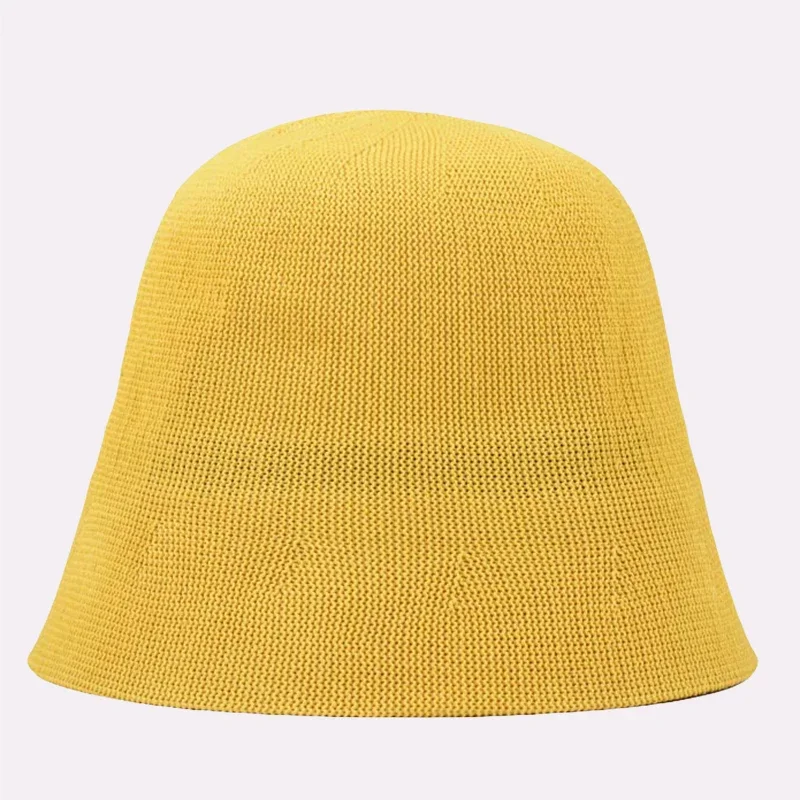 NEW Spring summun Breathable  Linen Knitted Bucket Cap For Women Simple Design  Fashion Fisherman\'s basin hat Accessories