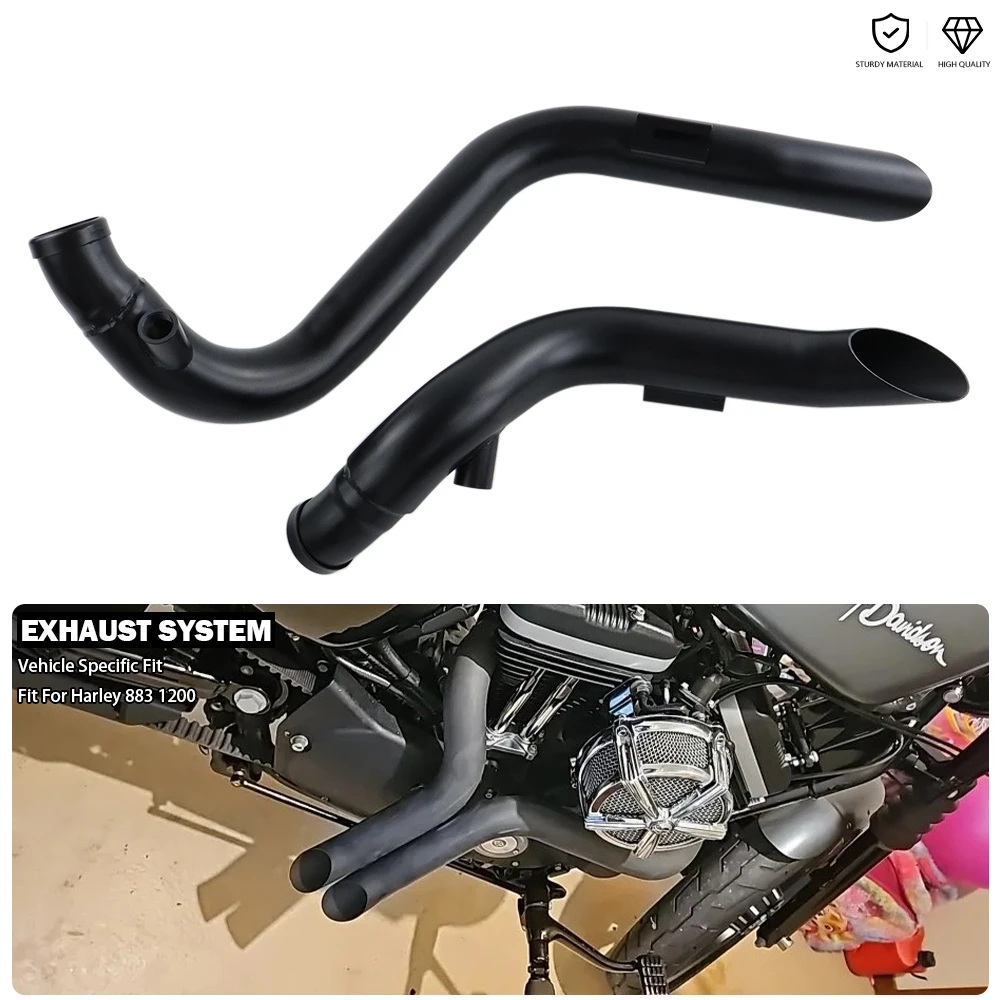 Full Exhaust System Dual Muffler Drag Pipe Silencer For Harley T7 Softail Sportster 883 1200 Road King Classic Avenue Glide VRSC