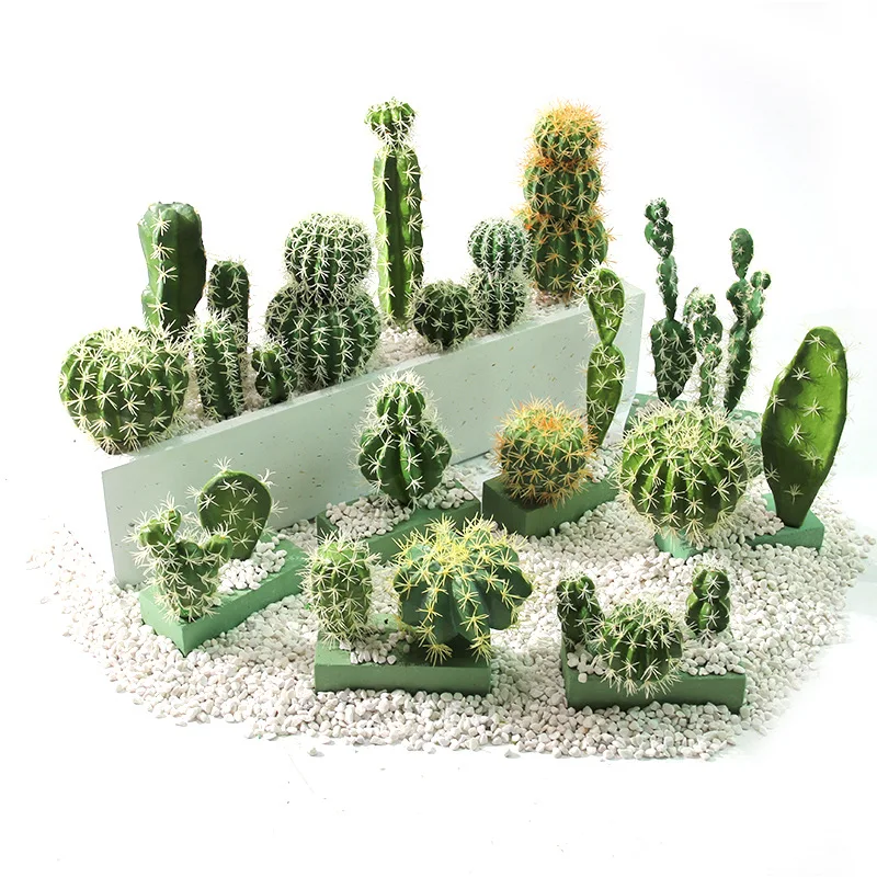 

Simulated cactus fake cactus succulent fake green plant kindergarten soft decoration window set home decoration ornament