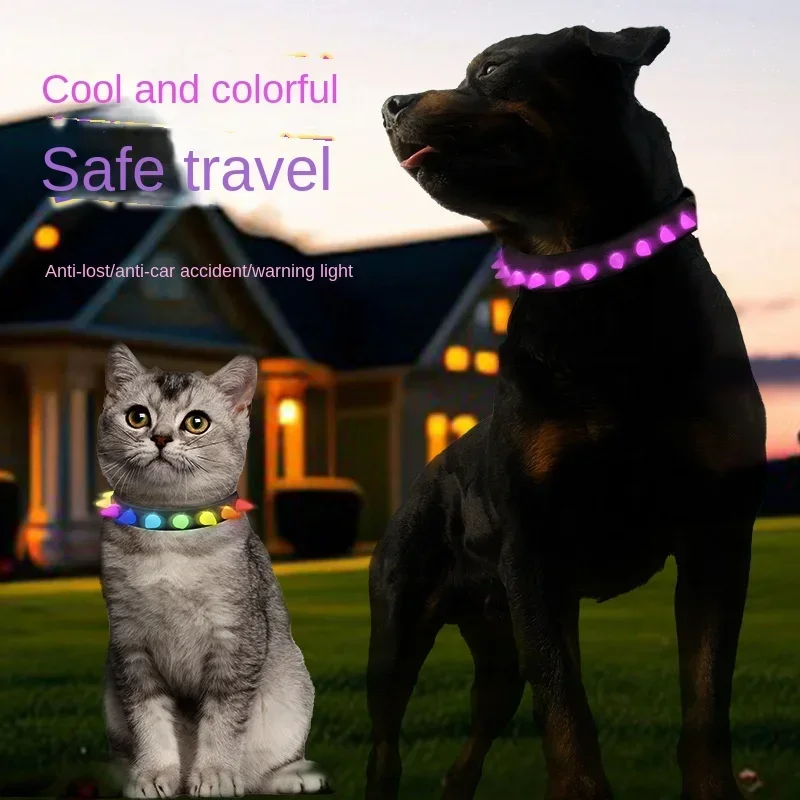 Bluetooth luminous collar pet  cat  dog collar LED