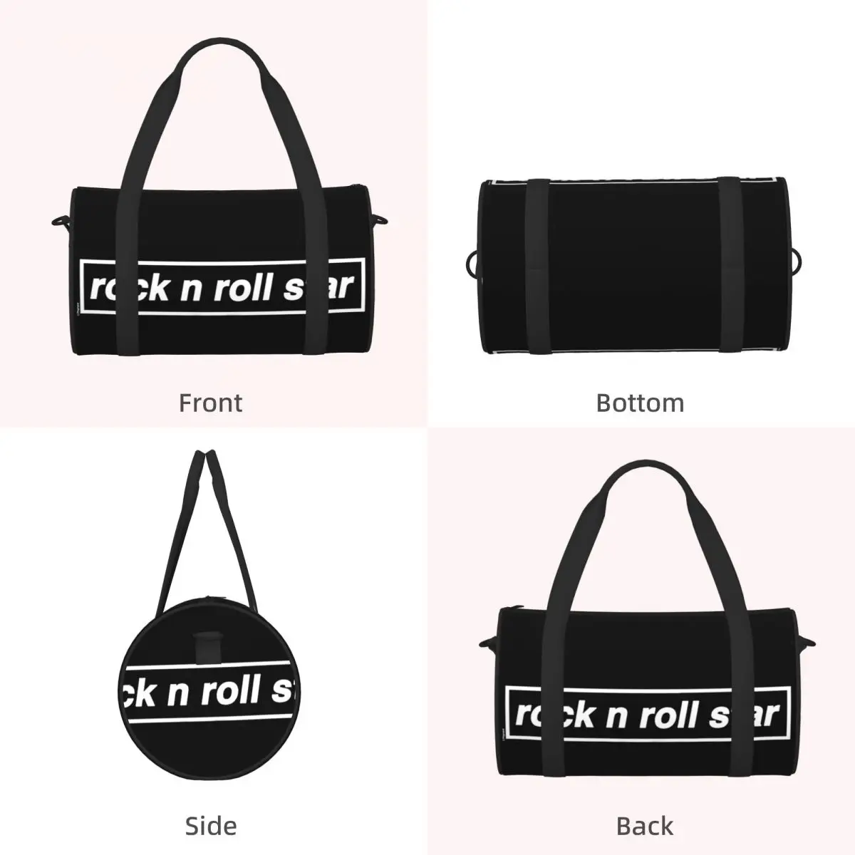 Rock N Roll Star 2 Luggage Bag Multi-Functional Duffle Tote Bag Handbags Gym Bags Fitness Bag for Boys Girls