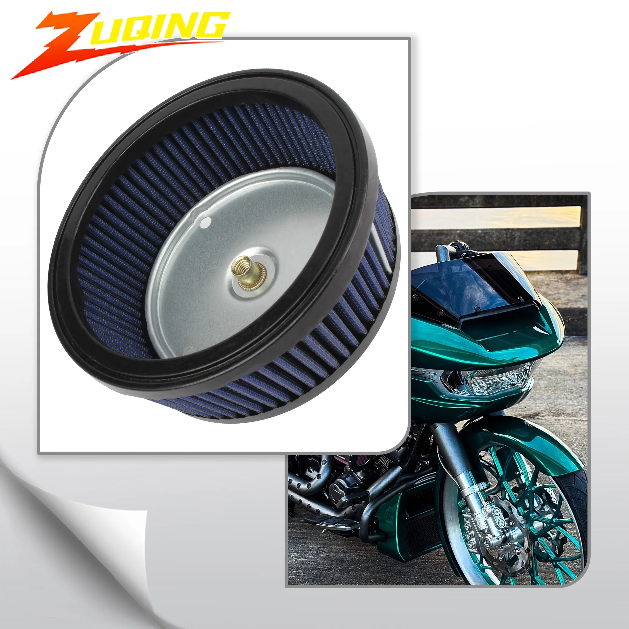 

Motorcycle Air Filter High Traffic Air Cleaner Element For Harley Davidson Electra Street Road Glide Softail Springer Classic