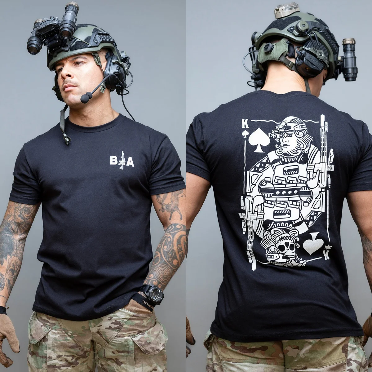 2026 Neues Brothers in Arms Stay Violent Black Jack King T-Shirt – Lebendige Brüder – Detail 4