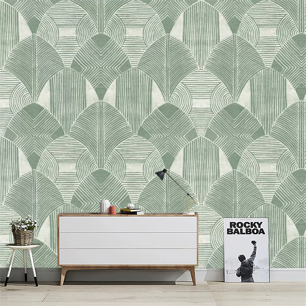 Custom Retro Geometric sector wallpaper bedroom sofa background hotel wall paper living room home improvement hotel restaurant
