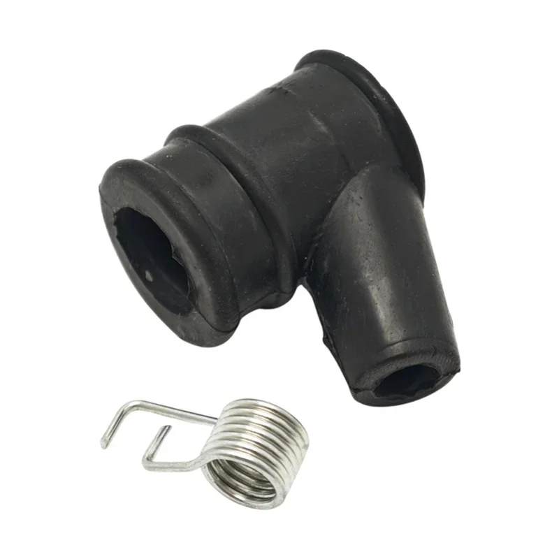 2pcs/lot Spark plug  cap + ignition spring For chainsaw Petrol Spare Replacement  Rubber Garden Tool Parts