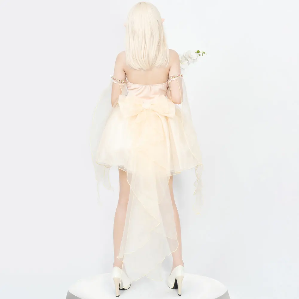 Rosa Feen-Prinzenrock, Halloween, süßes Blumen-Fee-Kostüm, Bühnen-Performance-Outfit, ethnische Damen-Kleidung, Sommer 2025,