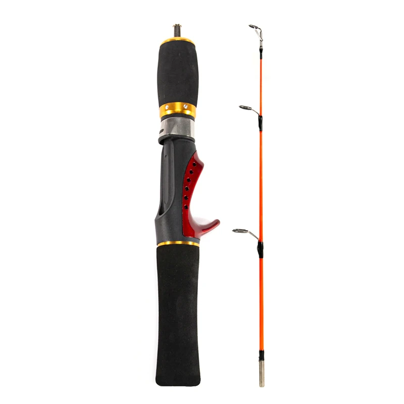 52cm Fiberglass Fishing Rod Double Tips Ultra Short Lotus Interface Rod Spinning Pole Fishing Tackle