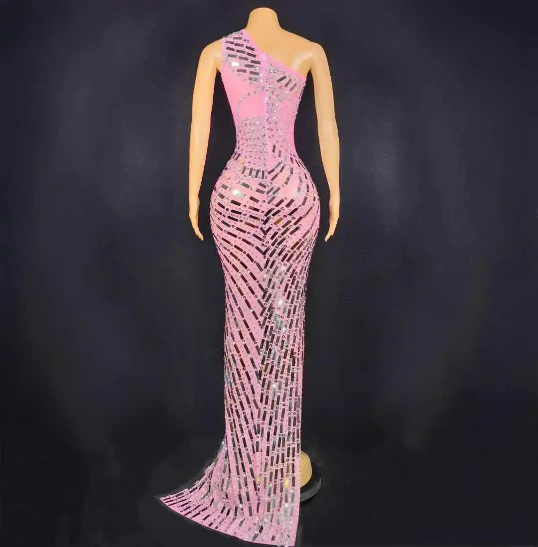 Sukienka damska z cekinami, brokatem i dżetami, idealna na urodziny, imprezy, dla bogini, starzej pani, na pokazy w Las Vegas, dla showgirl, drag queen, kostium.