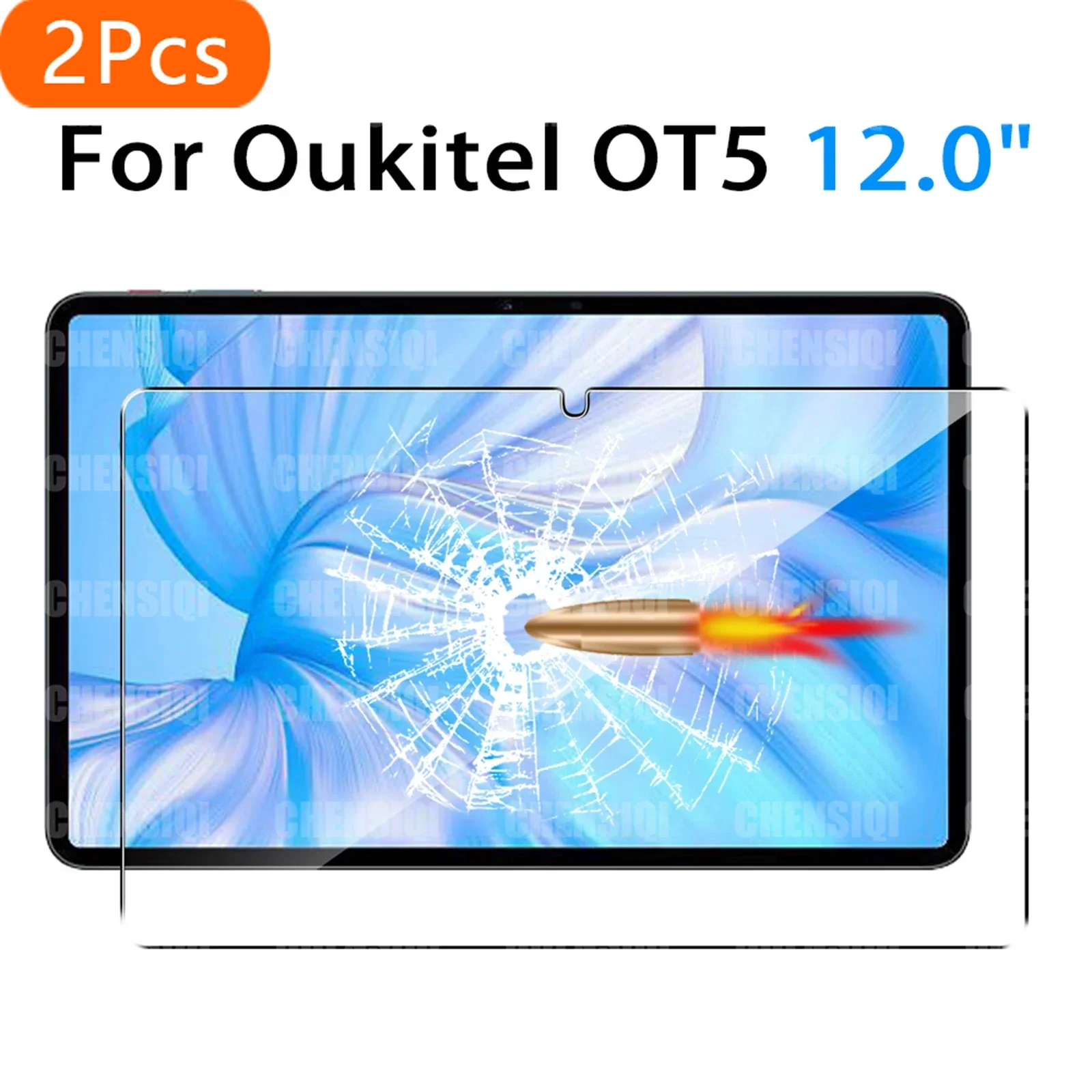 

2Pcs Tempered Glass Film for OUKITEL OT5 (12 inch) 2023 Tablet 9H Hardness HD Anti-Scratch Screen Protector for OUKITEL OT5 12"