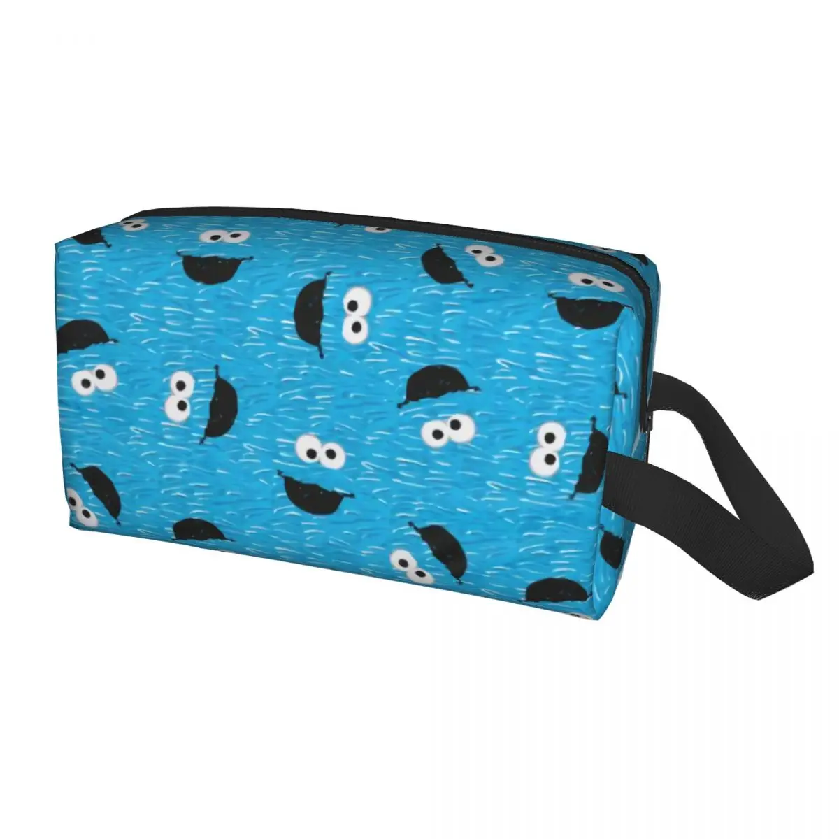 Kawaii Cookie Monster Cartoon Sesames Street Travel Toiletry Bag Women Cosmetic Makeup Bag Beauty Storage Dopp Kit