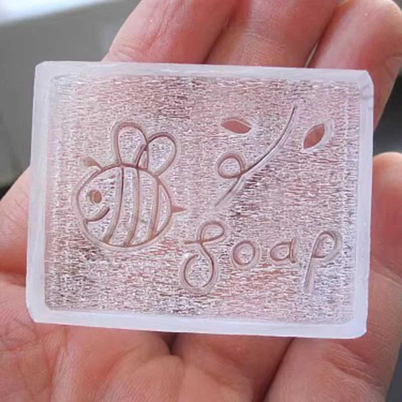 Heart Tree Series Handmade Soap Making Stamp Transparent Natural Acrylic Soap Seal Chapter Custom Logo Crafts
