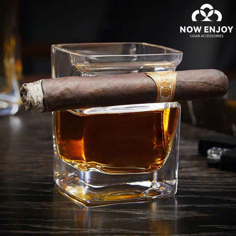 Luxury-Style Whiskey & Cigar Glassware - Creative Thick-bottomed Crystal Glass Wine Glasses - Perfect Gift for Friends