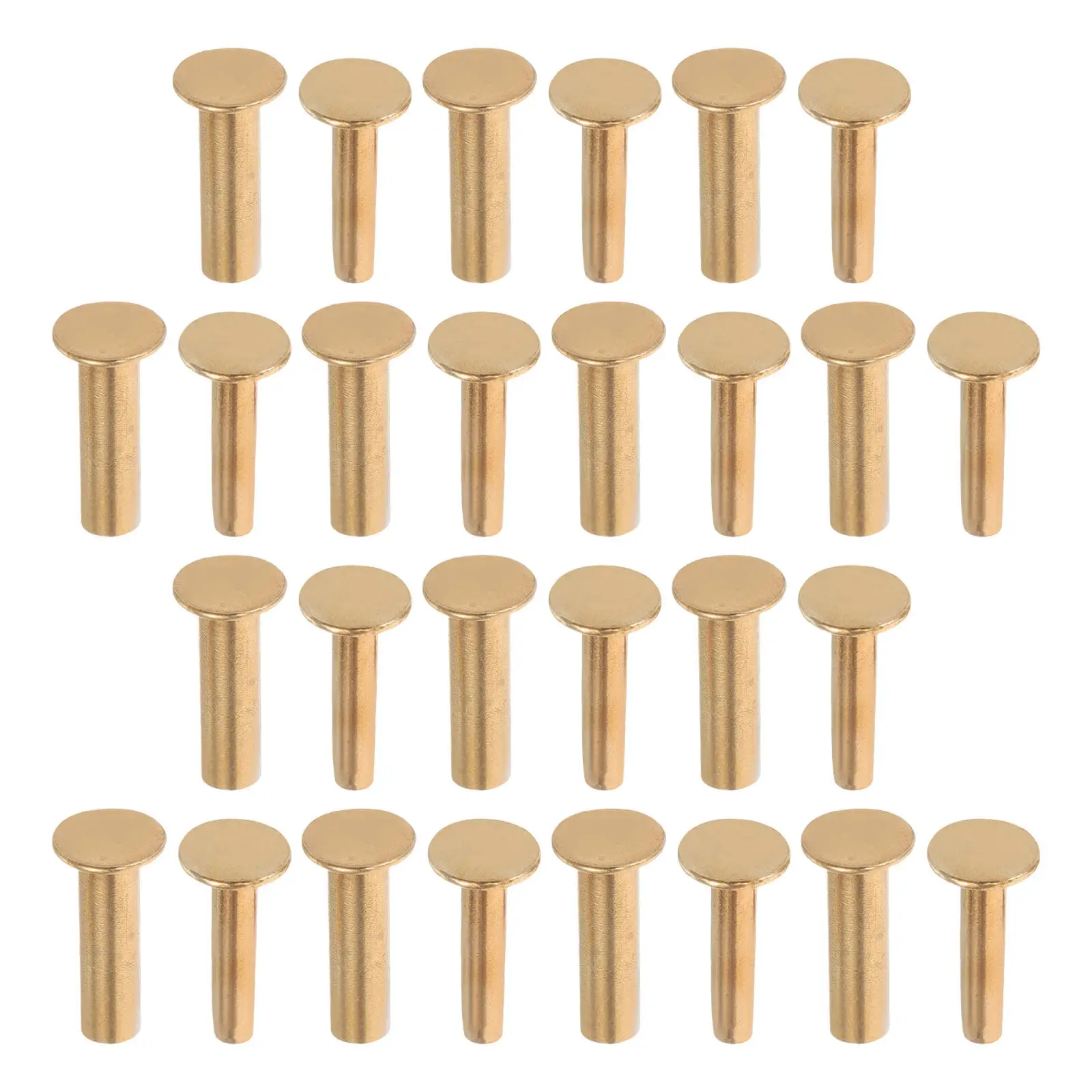 20Pairs Copper Bracket Bolt Lock Rivets Knife Handle Fasteners DIY Cutlery Hardware Tool Head Pins Screws Chef Cleaver Handles