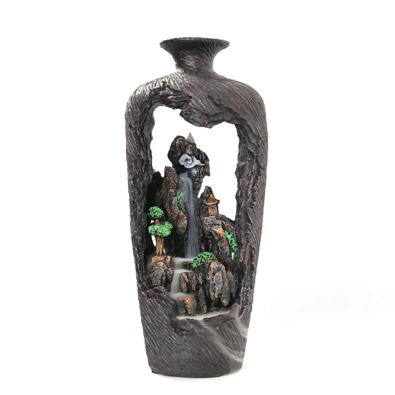 

PYH new resin backflow aromatherapy stove, creative alpine and flowing water aromatherapy stove home ornament