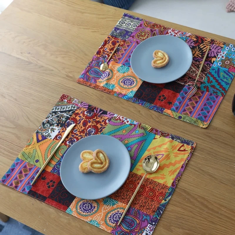Vintage Print Placemat, Practical & Heat-Insulating, Kitchen & Dining Table Accessory