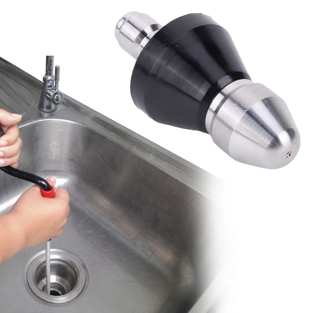 Washer Sewer 6 Jet Nozzle High Pressure Pipe Dredging Cleaning Nozzle 1/4 Quick Connector for Washing Machine Sewer and Sewage