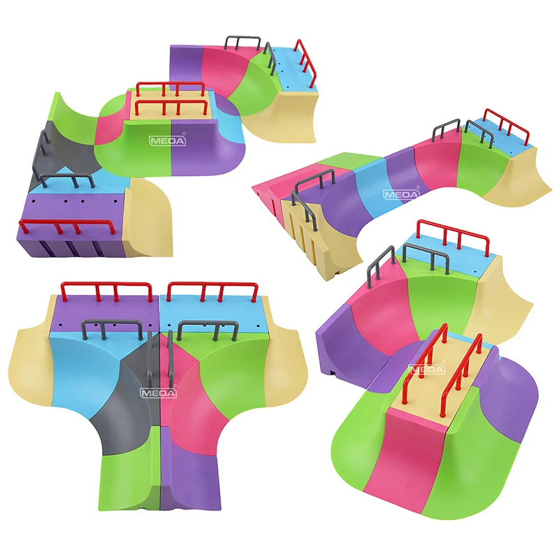 Finger Skateboard Park Arc Skateboarding Platform Professional Skateboarding Basin Venue Arena Kids Creative Birthday  Gift Toy