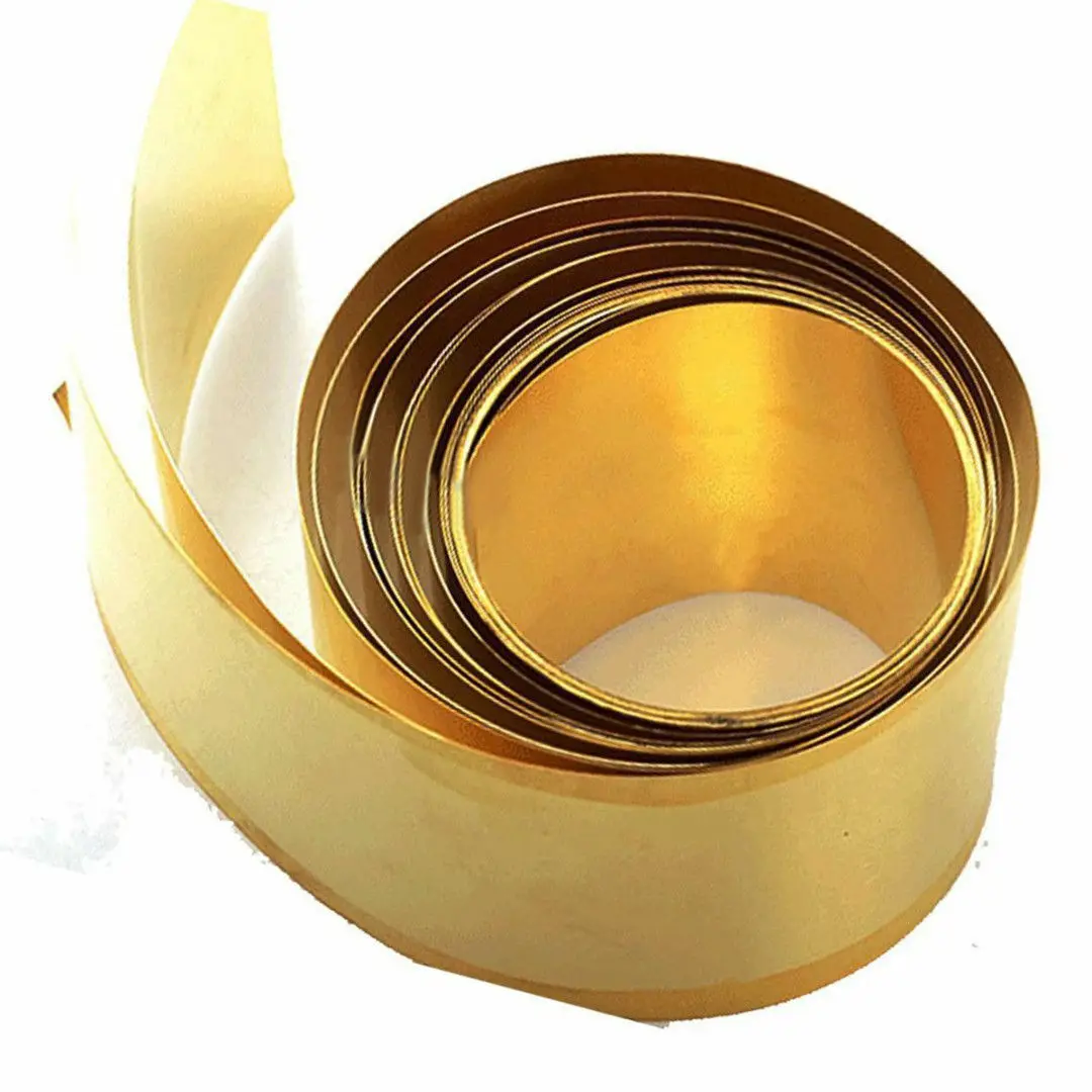 1PC Brass Metal Thin Sheet Foil Plate Roll Handicraft Metalworking thick 0.05/0.1/0.15/0.2/0.3/0.4/0.5/0.6-1mm x 200mm x1000mm