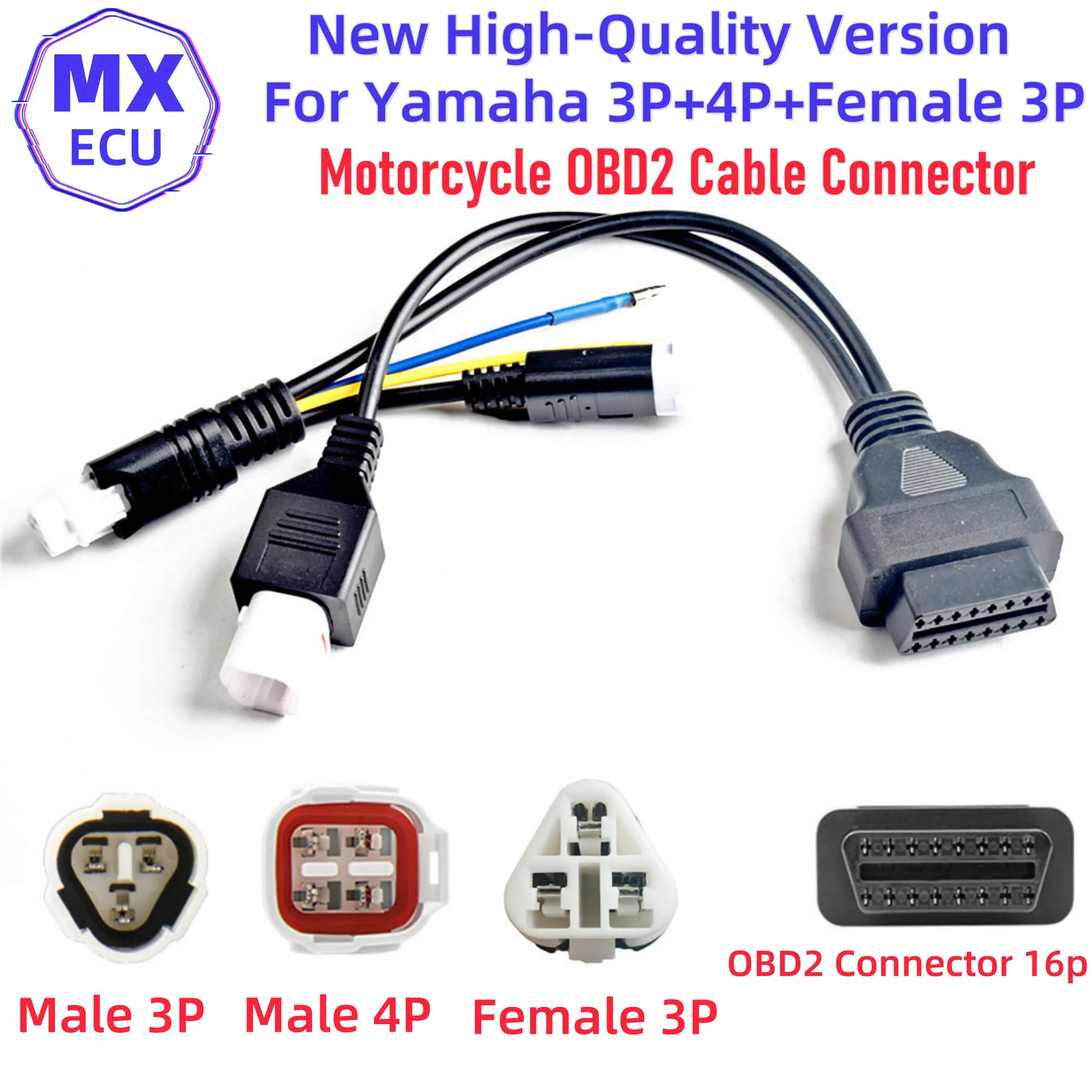 

Новая версия для Yamaha 3Pin 4Pin Female 3 Pin To 16pin OBD2 Удлинительный кабель адаптер для мотоцикла диагностический инструмент OBD 2 разъем